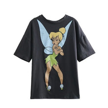 Load image into Gallery viewer, JXYSY camiseta de mujer 2020 verano estilo inglés moda León de dibujos animados estampado de rey o-cuello de manga corta Camiseta femenina Tops