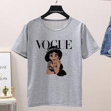 Load image into Gallery viewer, Women 2020 Summer Graphic Tee Shirt Femme Funny Princess Vogue Harajuku T Shirt Korean Tops Kawaii Streetwear Camiseta Mujer
