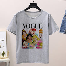 Load image into Gallery viewer, Women 2020 Summer Graphic Tee Shirt Femme Funny Princess Vogue Harajuku T Shirt Korean Tops Kawaii Streetwear Camiseta Mujer