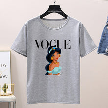 Load image into Gallery viewer, Women 2020 Summer Graphic Tee Shirt Femme Funny Princess Vogue Harajuku T Shirt Korean Tops Kawaii Streetwear Camiseta Mujer