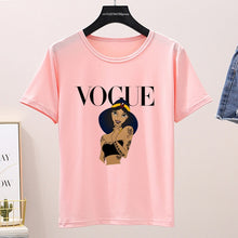 Load image into Gallery viewer, Women 2020 Summer Graphic Tee Shirt Femme Funny Princess Vogue Harajuku T Shirt Korean Tops Kawaii Streetwear Camiseta Mujer
