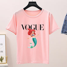 Load image into Gallery viewer, Women 2020 Summer Graphic Tee Shirt Femme Funny Princess Vogue Harajuku T Shirt Korean Tops Kawaii Streetwear Camiseta Mujer