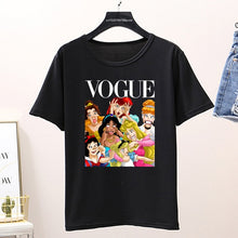 Load image into Gallery viewer, Women 2020 Summer Graphic Tee Shirt Femme Funny Princess Vogue Harajuku T Shirt Korean Tops Kawaii Streetwear Camiseta Mujer