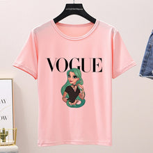 Load image into Gallery viewer, Women 2020 Summer Graphic Tee Shirt Femme Funny Princess Vogue Harajuku T Shirt Korean Tops Kawaii Streetwear Camiseta Mujer