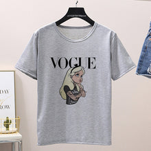 Load image into Gallery viewer, Women 2020 Summer Graphic Tee Shirt Femme Funny Princess Vogue Harajuku T Shirt Korean Tops Kawaii Streetwear Camiseta Mujer
