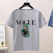 Load image into Gallery viewer, Women 2020 Summer Graphic Tee Shirt Femme Funny Princess Vogue Harajuku T Shirt Korean Tops Kawaii Streetwear Camiseta Mujer
