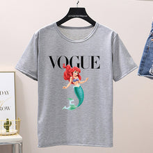 Load image into Gallery viewer, Women 2020 Summer Graphic Tee Shirt Femme Funny Princess Vogue Harajuku T Shirt Korean Tops Kawaii Streetwear Camiseta Mujer
