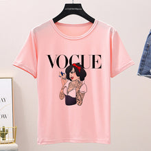 Load image into Gallery viewer, Women 2020 Summer Graphic Tee Shirt Femme Funny Princess Vogue Harajuku T Shirt Korean Tops Kawaii Streetwear Camiseta Mujer
