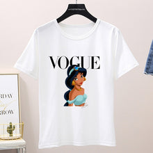 Load image into Gallery viewer, Women 2020 Summer Graphic Tee Shirt Femme Funny Princess Vogue Harajuku T Shirt Korean Tops Kawaii Streetwear Camiseta Mujer
